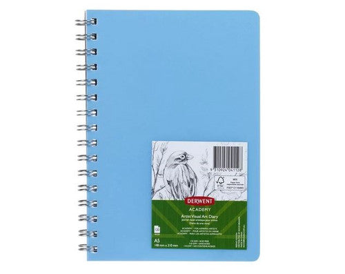Derwent Academy Visual Art Diary A5 Portrait 120 Pages Blue