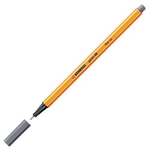 Stabilo Point 88 Fineliner Dark Grey Box of 10