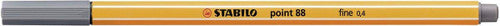 Stabilo Point 88 Fineliner Dark Grey Box of 10