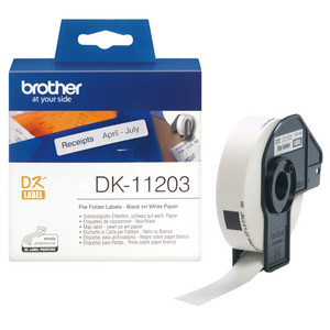 Brother Label Roll DK11203 17mm x 87mm Black on White