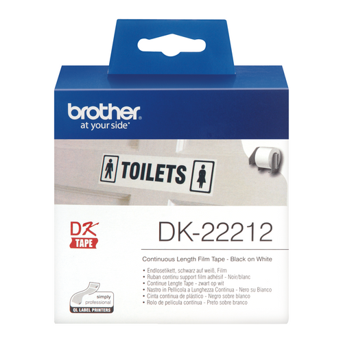 Brother Label Roll DK22212 62mm x 1524m Black on White