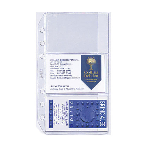 Collins Debden DK1004 Dayplanner Desk Size Credit/Business Card Holder Refill Pack of 3