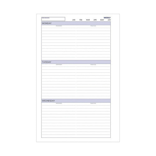 Collins Debden DK1016 Dayplanner Desk Size Weekly Non-Dated Refill