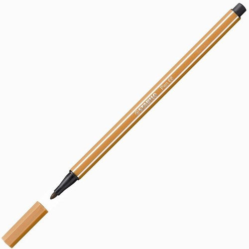 Stabilo Pen 68 Premium Colouring Fibre Tip Pen 1.0mm Dark Ochre Box of 10