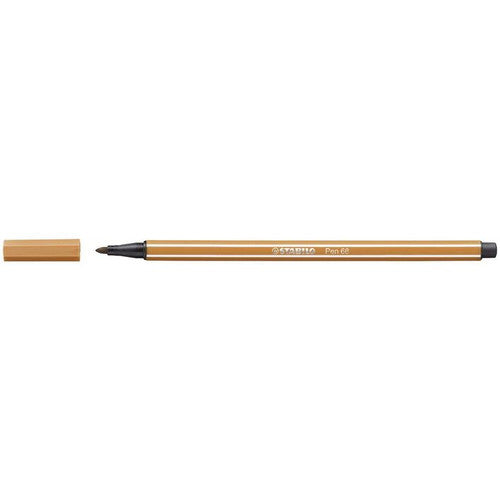Stabilo Pen 68 Premium Colouring Fibre Tip Pen 1.0mm Dark Ochre Box of 10