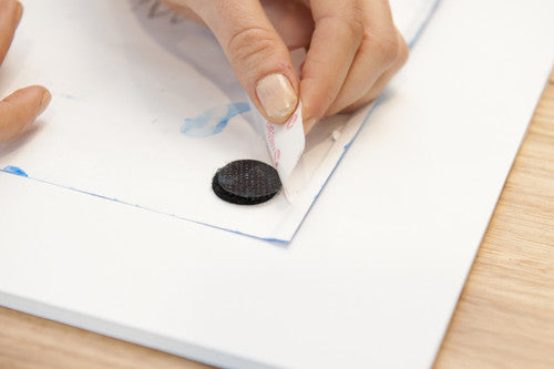 Velcro Brand Stick On Hook and Loop Dots 16mm Black Pack of 15