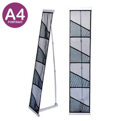 Deflecto Portable Mesh Exhibition Stand 4 Pocket A4