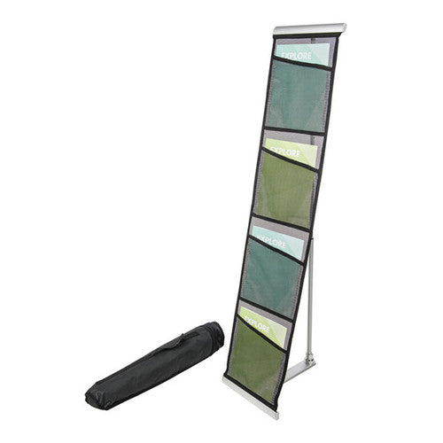 Deflecto Portable Mesh Exhibition Stand 4 Pocket A4