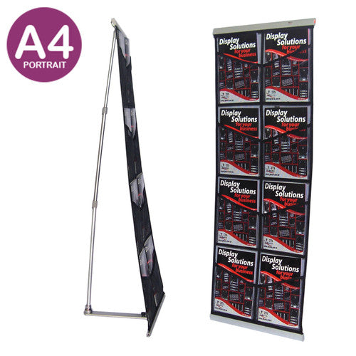 Deflecto Portable Mesh Exhibition Stand 8 Pocket A4