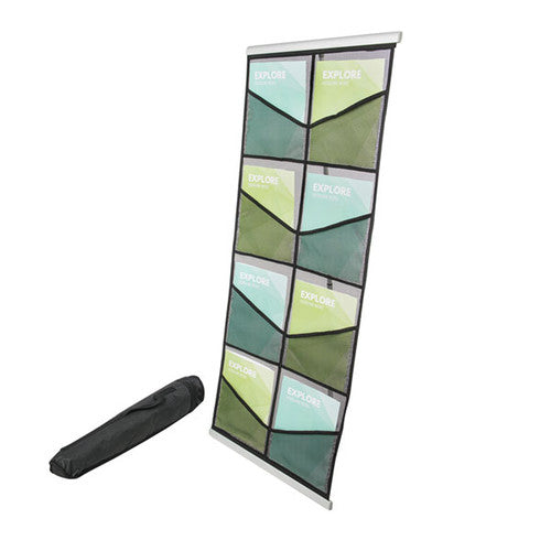 Deflecto Portable Mesh Exhibition Stand 8 Pocket A4