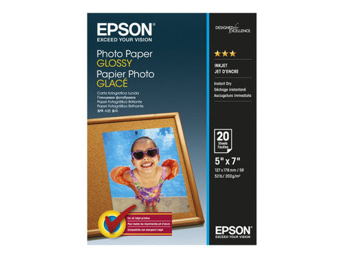 Epson S042544 Glossy Photo Paper 5x7in Pack 20 Sheets