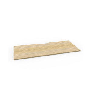 Rapidline scalloped table top in Natural Oak, shown on its own at an angle against a plain white background