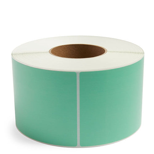 Bala Direct Thermal Labels Permanent Adhesive Perforated 100 x 150mm Green Roll of 400