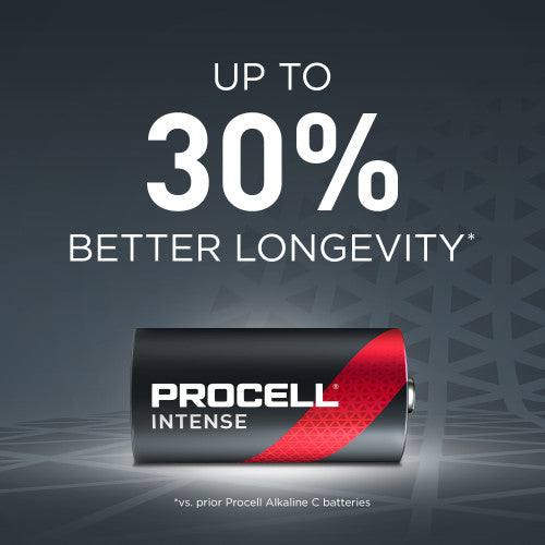 Procell Intense Power Alkaline C 1.5V Battery Pack of 12