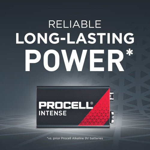 Procell Intense Power Alkaline 9V Battery Pack of 12