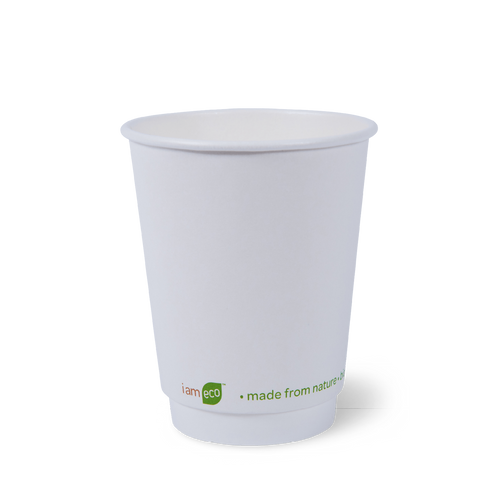 The Note Group Detpak I Am Eco 12oz Smooth Double Wall Hot Cup White Carton of 500