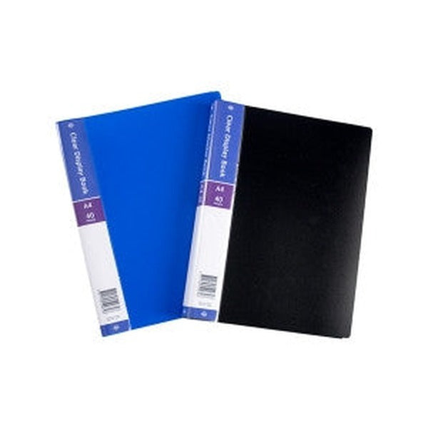 Dats A4 Display Book 40 Page Clear Front Assorted Colours - image 1