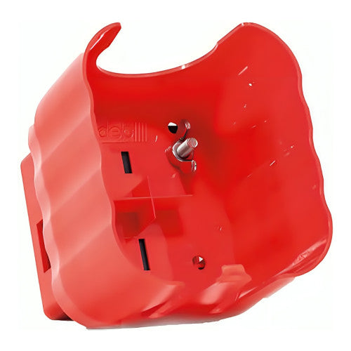 Deb Cutan plastic wall-mount bracket designed to hold a 400ml hand sanitiser pump pack