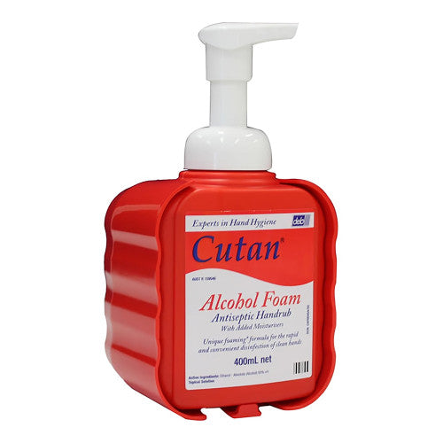 Side view of the Deb Cutan 400ml pump pack bracket showing mounting profile and holder design