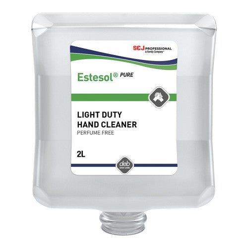 Deb Stoko Estesol Pure 2L light duty hand cleaner carton of 4 - perfume-free and dye-free formula