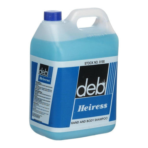 Deb Heiress Hand and Body Shampoo 5 Litre bottles, pack of 4, for commercial washrooms