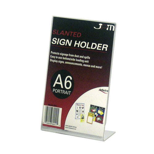 Deflecto Slanted Sign Holder A6 Portrait