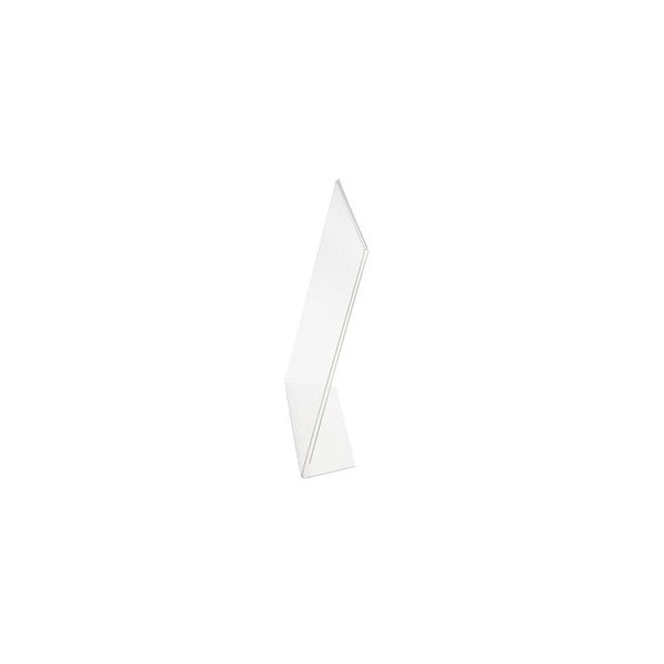 Deflecto clear acrylic A4 slanted desk sign holder, product shot