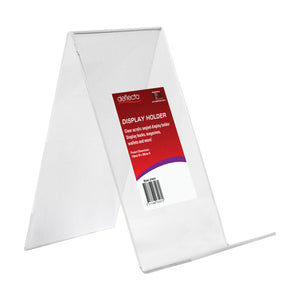 Deflecto A5 free-standing angled brochure holder, front view