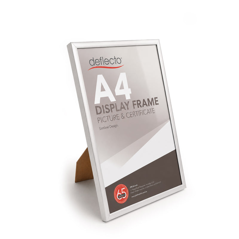 Deflecto A5 Silver Picture and Certificate Frame, front product view