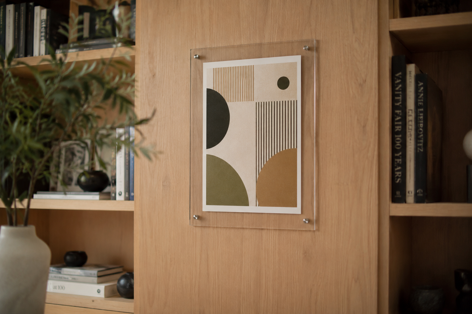 Deflecto Acrylic Poster and Photo Holder A4 wall mount front view