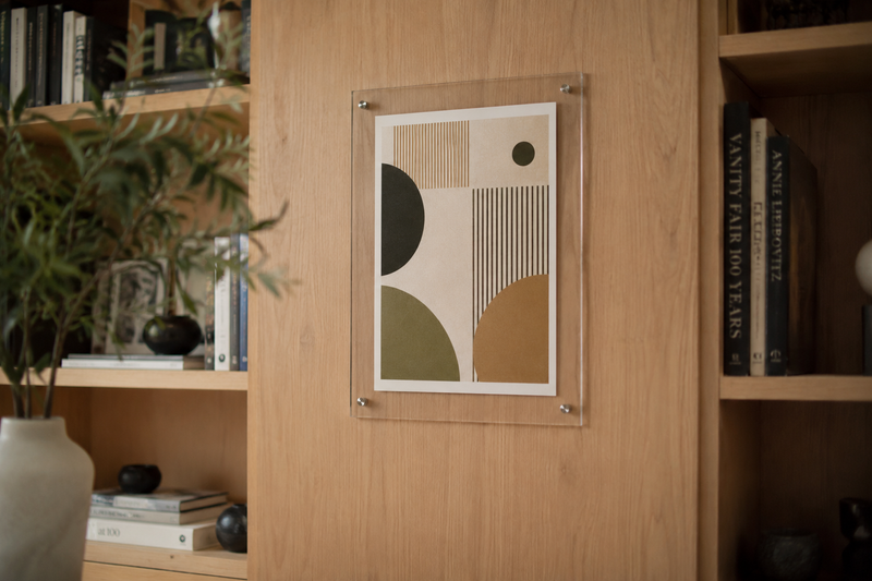 Deflecto Acrylic Poster and Photo Holder A4 wall mount front view