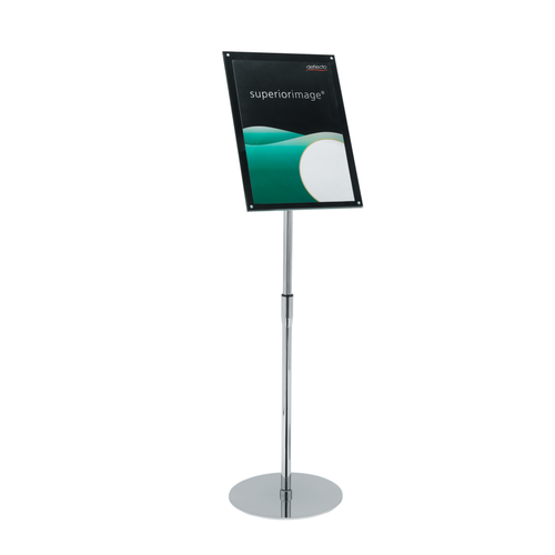 Deflecto black magnetic A3 foyer sign stand, front view