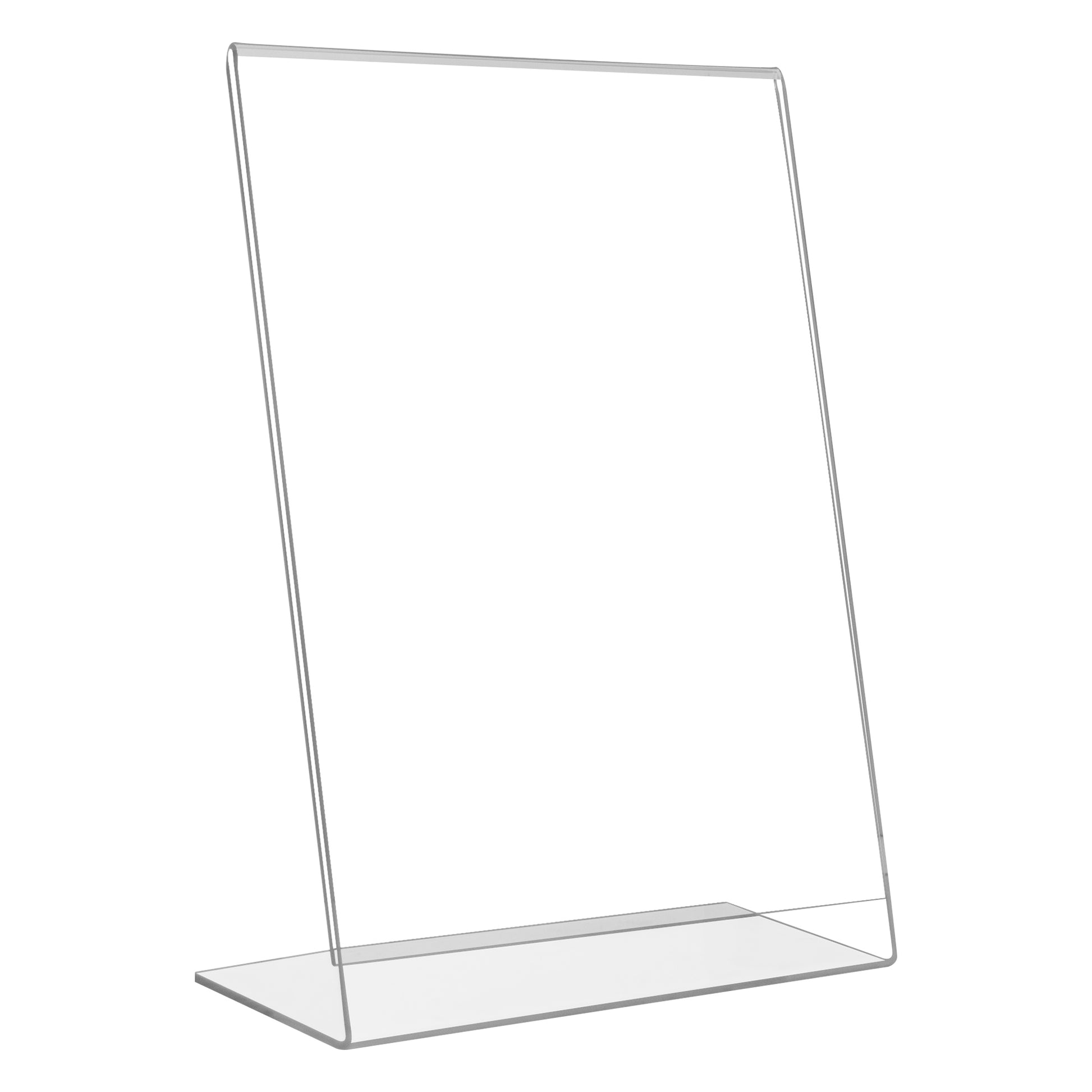 Deflecto Blueprint A4 portrait slanted sign holder, front view