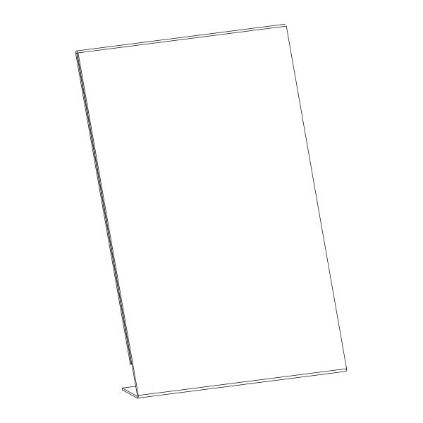 Deflecto Blueprint A4 sign holder dimension diagram