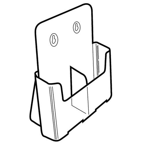Deflecto DL high-back 2-pocket brochure holder, product shot