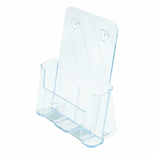 Deflecto Brochure Holder A4 Portrait Clear, in-use view