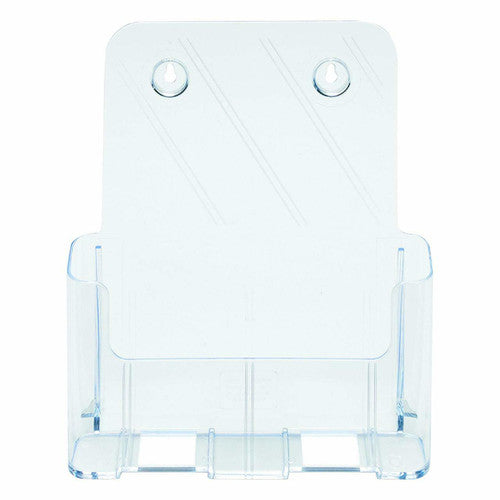 Deflecto A4 portrait brochure holder shown wall mounted