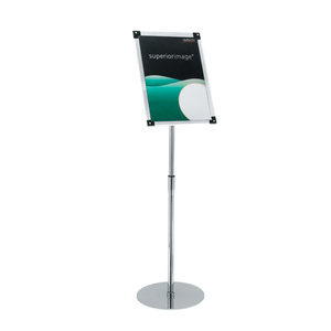 Deflecto clear magnetic A3 foyer sign stand, front view