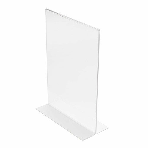 Deflecto double-sided T-shape A7 sign holder, product shot