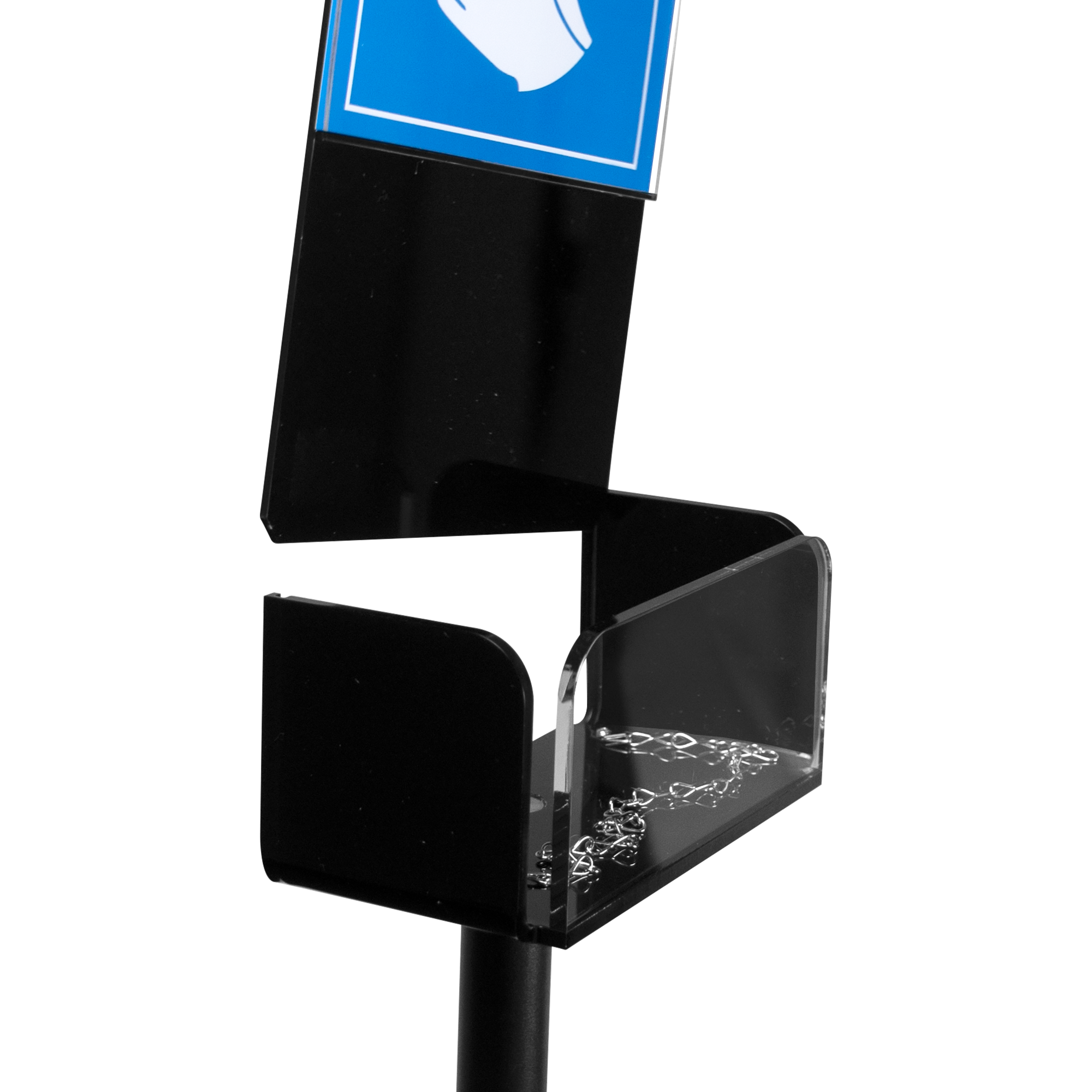 Deflecto sanitiser stand detachable A4 sign holder