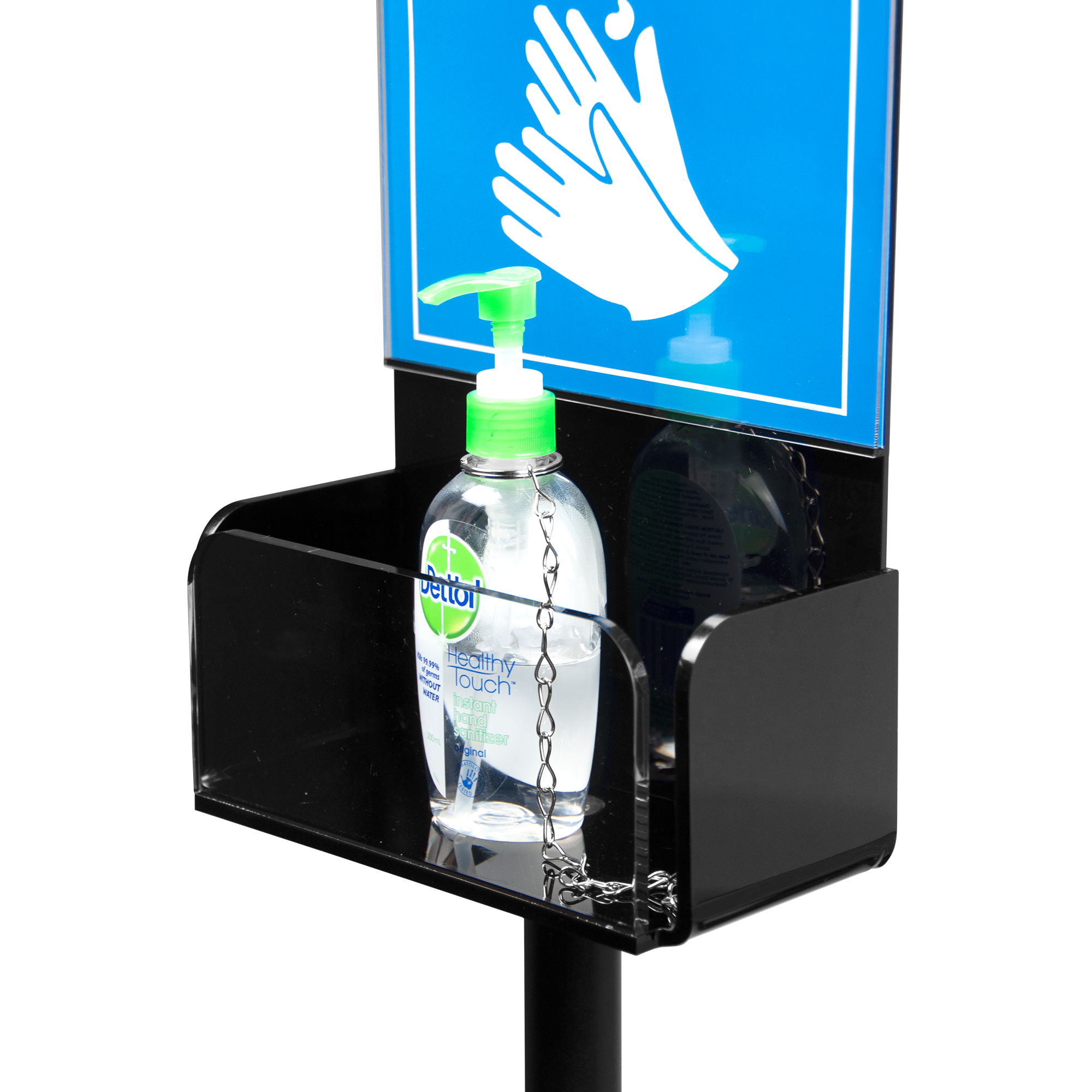 Deflecto Hand Sanitiser Display Stand A4 With Sign Holder, additional view