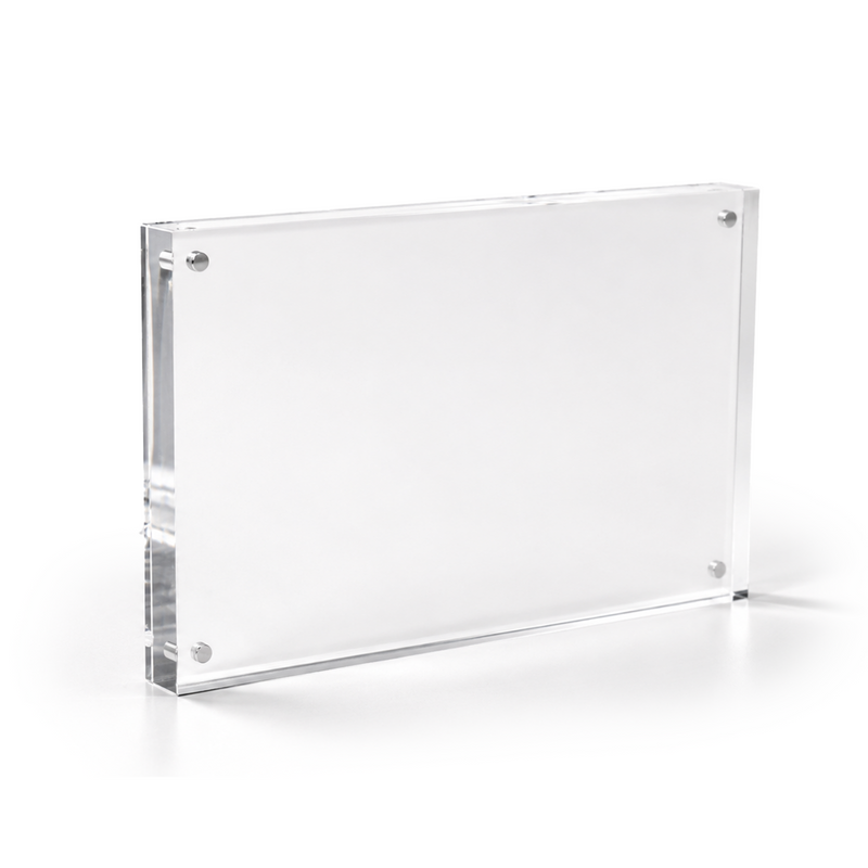 Deflecto Magnetic Acrylic Display Block A5 15mm front view