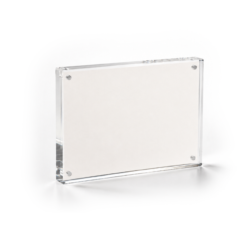Deflecto Magnetic Acrylic Display Block A6 15mm front view