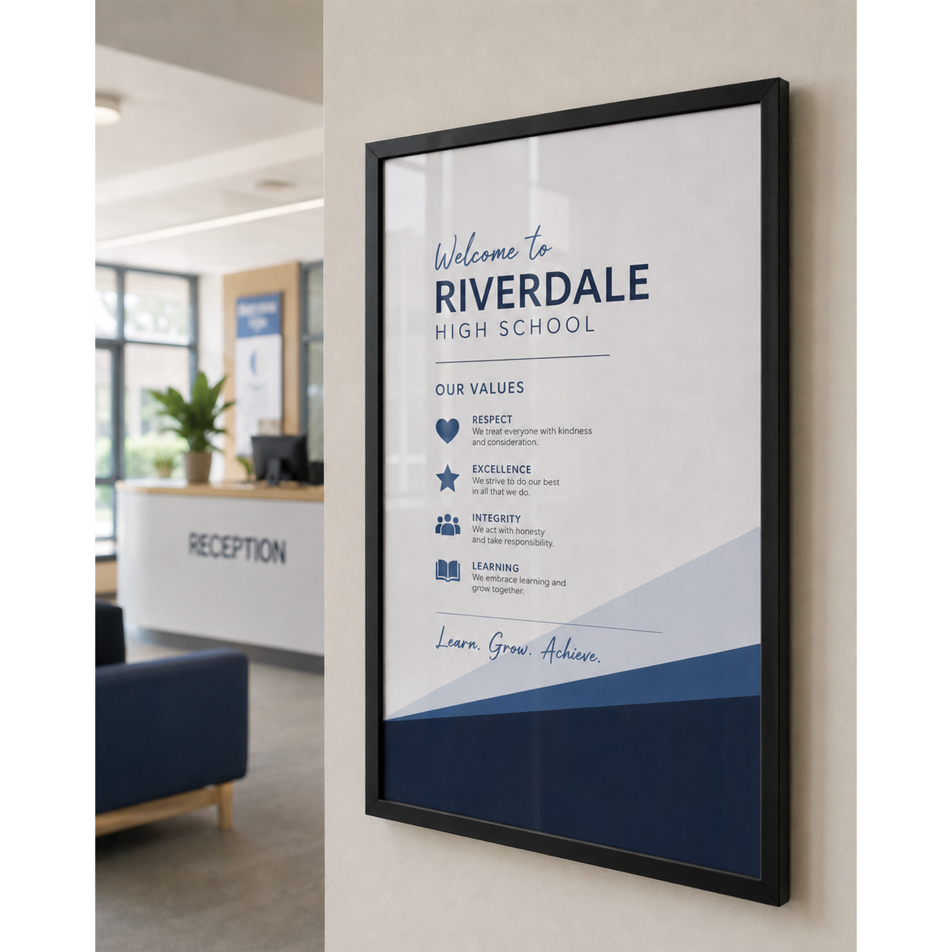 Deflecto Picture and Certificate Frame Black A3 lifestyle display