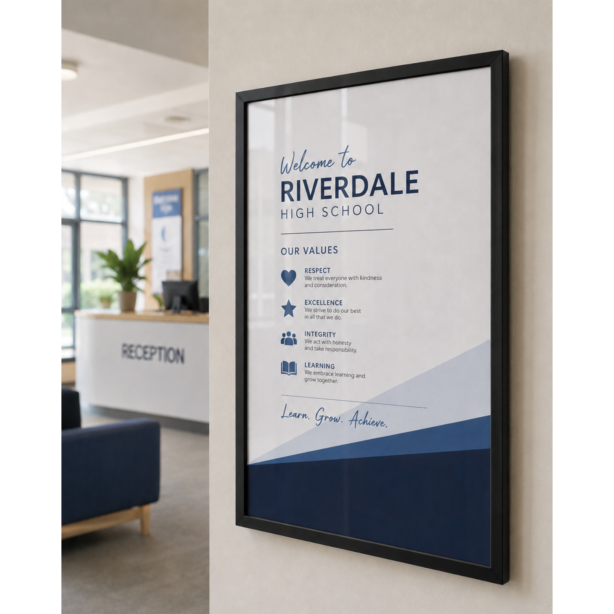 Deflecto Picture and Certificate Frame Black A3 lifestyle display