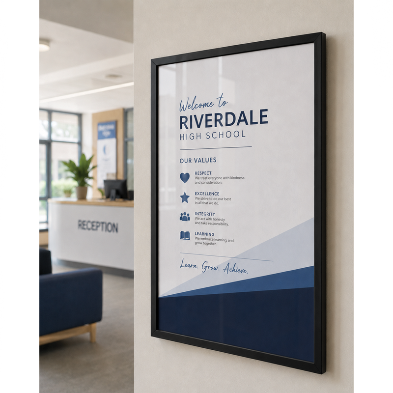 Deflecto Picture and Certificate Frame Black A3 lifestyle display