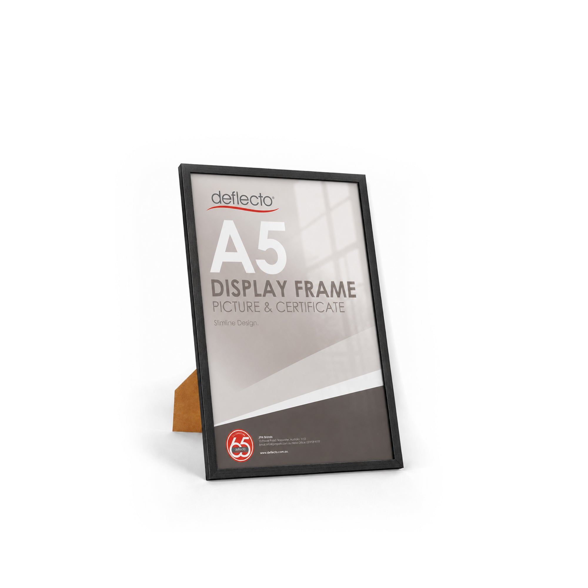 Deflecto Picture and Certificate Frame Black A5 front view