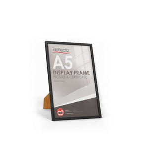 Deflecto Picture and Certificate Frame Black A5 front view