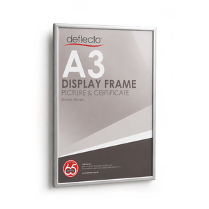Deflecto Picture and Certificate Frame Silver A3 front view