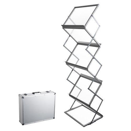 Deflecto portable A3 concertina display stand, front view